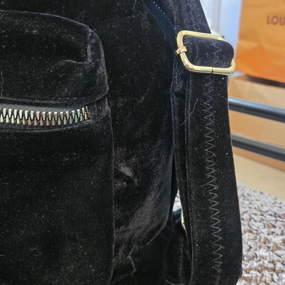 Aimee Kestenberg Black Velvet Bag with Gold Zipper Pull main image 9
